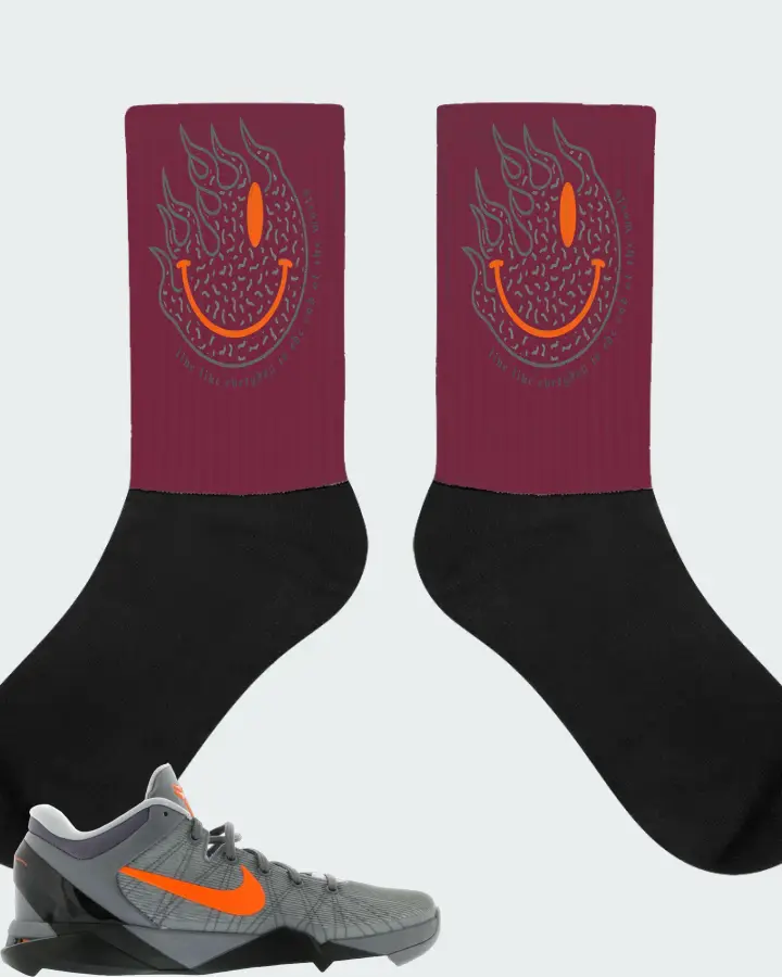 Socks in Maroon