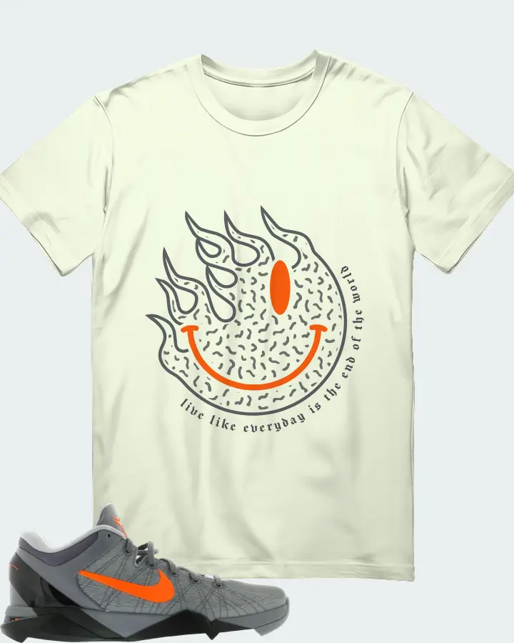 Nike Kobe 7 Sneaker Matching Citron Gildan T-Shirt (Keep Smiling) - View 1