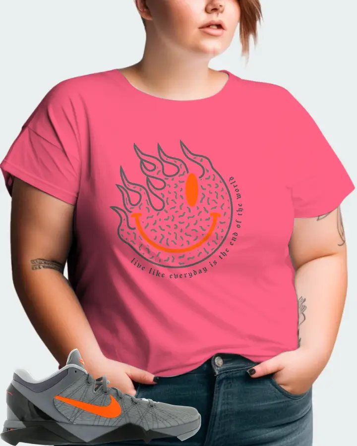 Nike Kobe 7 Sneaker Matching Charity Pink T-Shirt (Keep Smiling) - View 11