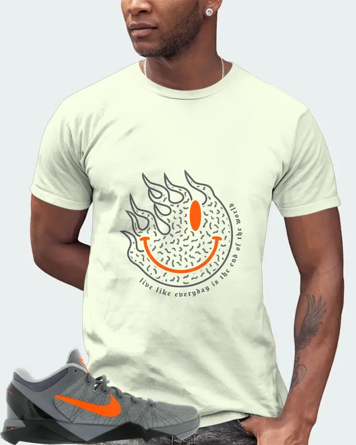 Nike Kobe 7 Sneaker Matching Citron Gildan T-Shirt (Keep Smiling) - View 2