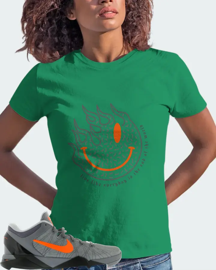 Nike Kobe 7 Sneaker Matching Kelly Green T-Shirt (Keep Smiling) - View 3