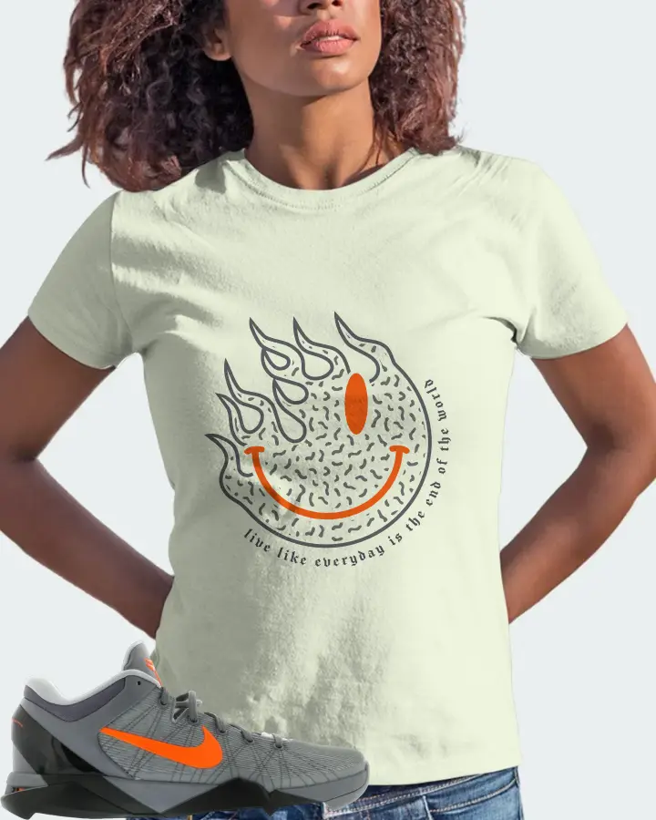 Nike Kobe 7 Sneaker Matching Citron Gildan T-Shirt (Keep Smiling) - View 3