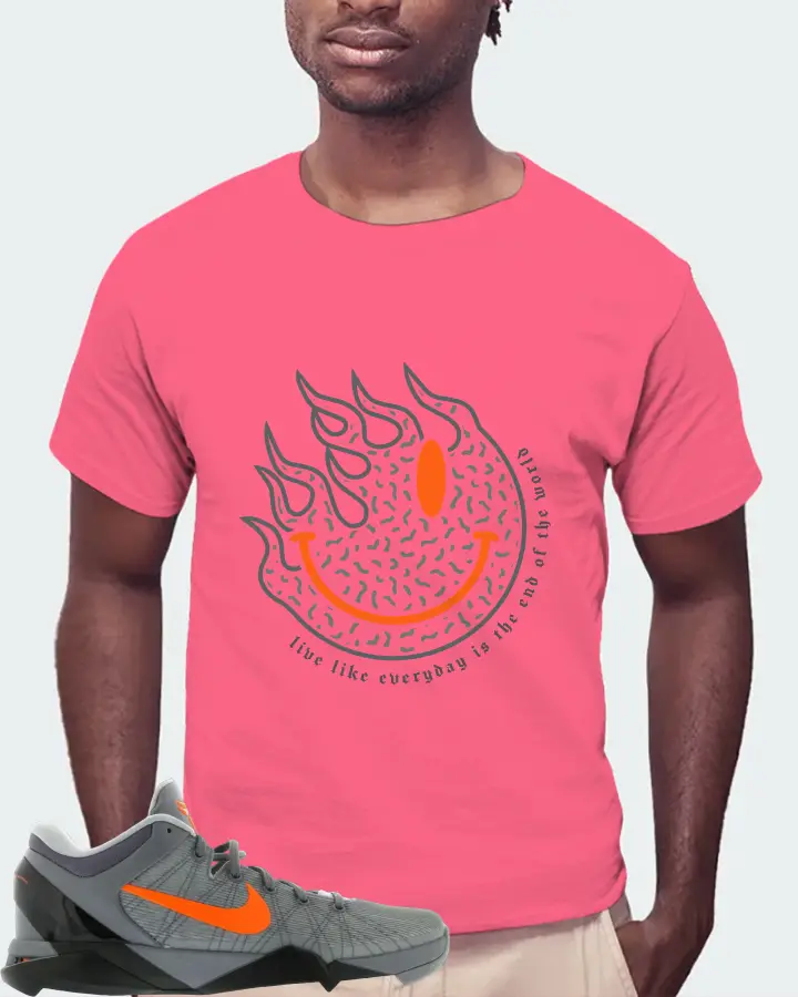 Nike Kobe 7 Sneaker Matching Charity Pink T-Shirt (Keep Smiling) - View 4