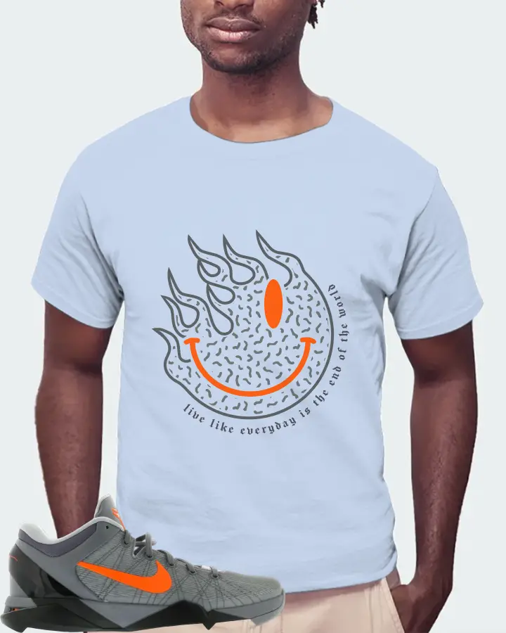 Nike Kobe 7 Sneaker Matching Baby Blue T-Shirt (Keep Smiling) - View 4