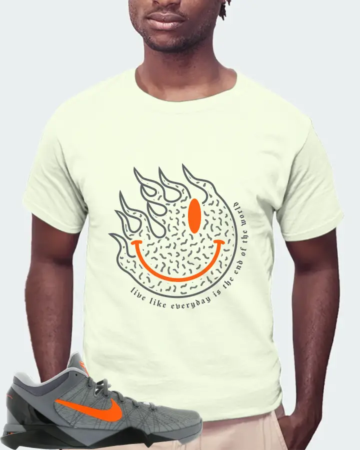 Nike Kobe 7 Sneaker Matching Citron Gildan T-Shirt (Keep Smiling) - View 4