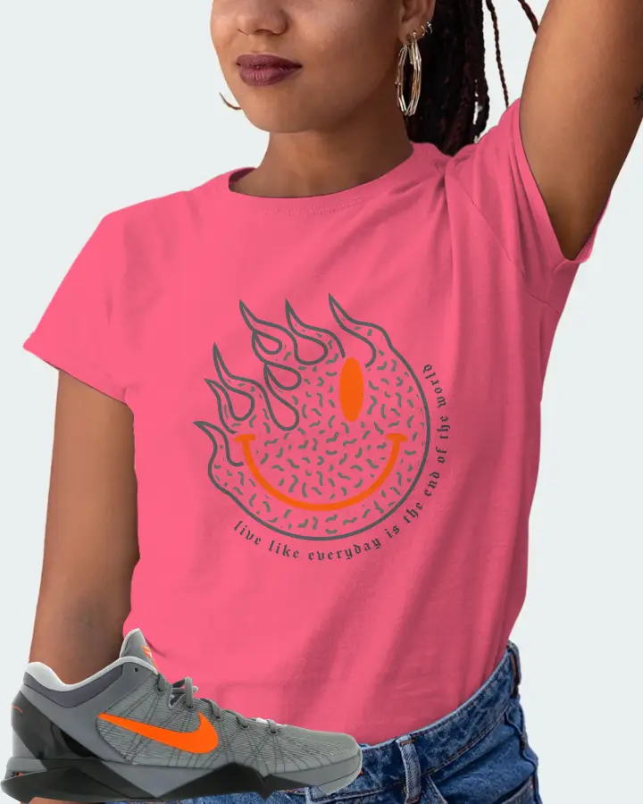 Nike Kobe 7 Sneaker Matching Charity Pink T-Shirt (Keep Smiling) - View 5