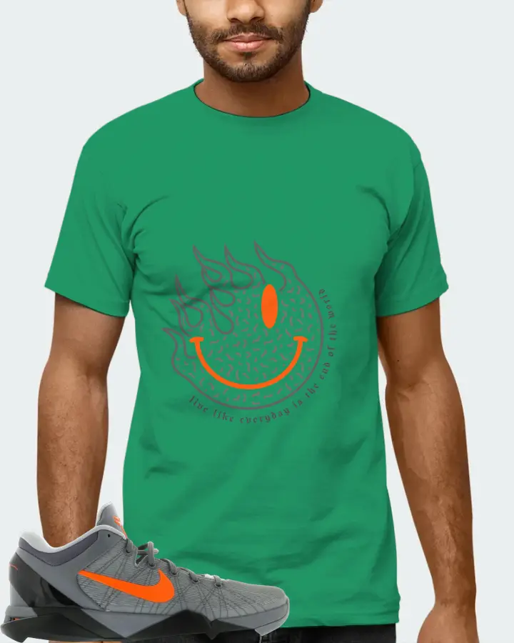 Nike Kobe 7 Sneaker Matching Kelly Green T-Shirt (Keep Smiling) - View 6