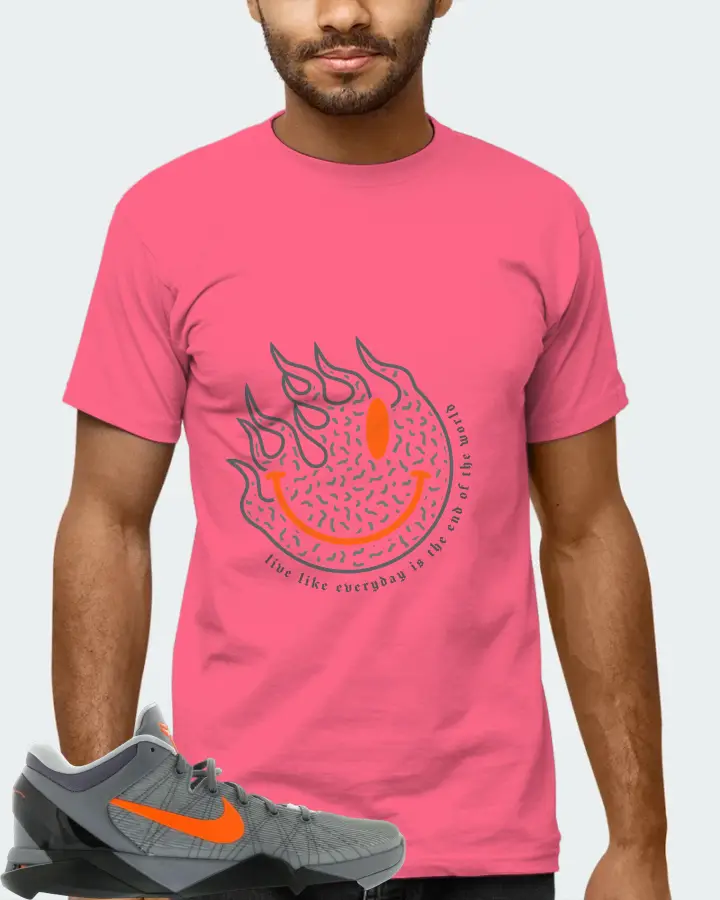 Nike Kobe 7 Sneaker Matching Charity Pink T-Shirt (Keep Smiling) - View 6