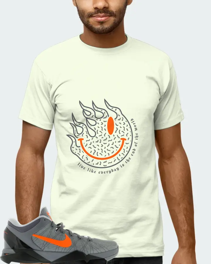Nike Kobe 7 Sneaker Matching Citron Gildan T-Shirt (Keep Smiling) - View 6