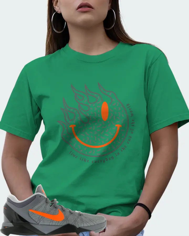 Nike Kobe 7 Sneaker Matching Kelly Green T-Shirt (Keep Smiling) - View 7