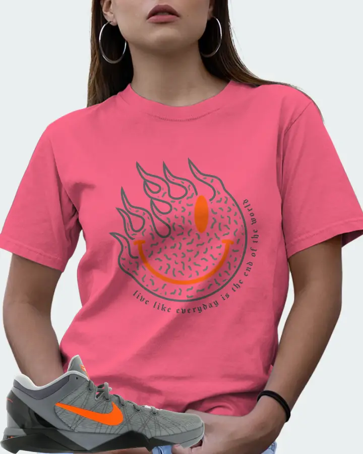 Nike Kobe 7 Sneaker Matching Charity Pink T-Shirt (Keep Smiling) - View 7
