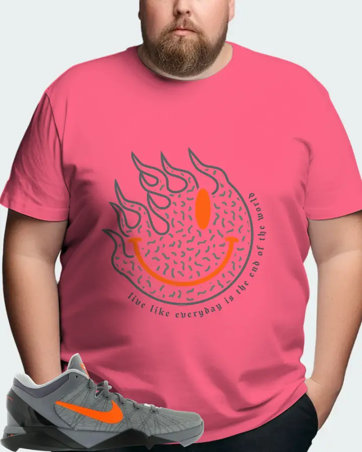 Nike Kobe 7 Sneaker Matching Charity Pink T-Shirt (Keep Smiling) - View 8