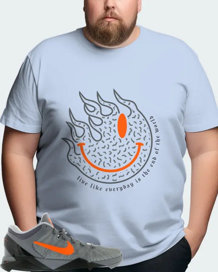 Nike Kobe 7 Sneaker Matching Baby Blue T-Shirt (Keep Smiling) - View 8