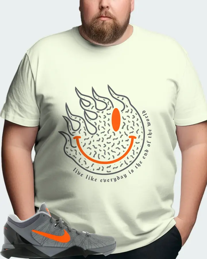 Nike Kobe 7 Sneaker Matching Citron Gildan T-Shirt (Keep Smiling) - View 8