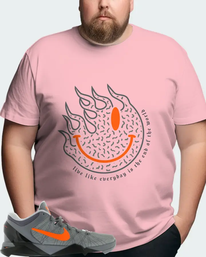 Nike Kobe 7 Sneaker Matching Pink Kid's T-Shirt (Keep Smiling) - View 8