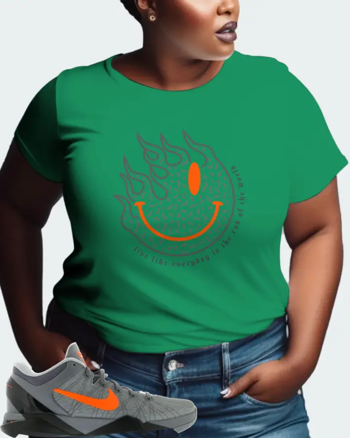 Nike Kobe 7 Sneaker Matching Kelly Green T-Shirt (Keep Smiling) - View 9