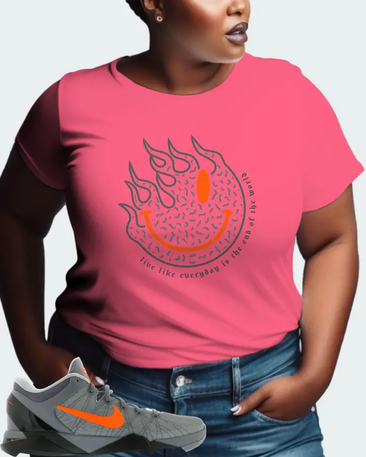 Nike Kobe 7 Sneaker Matching Charity Pink T-Shirt (Keep Smiling) - View 9