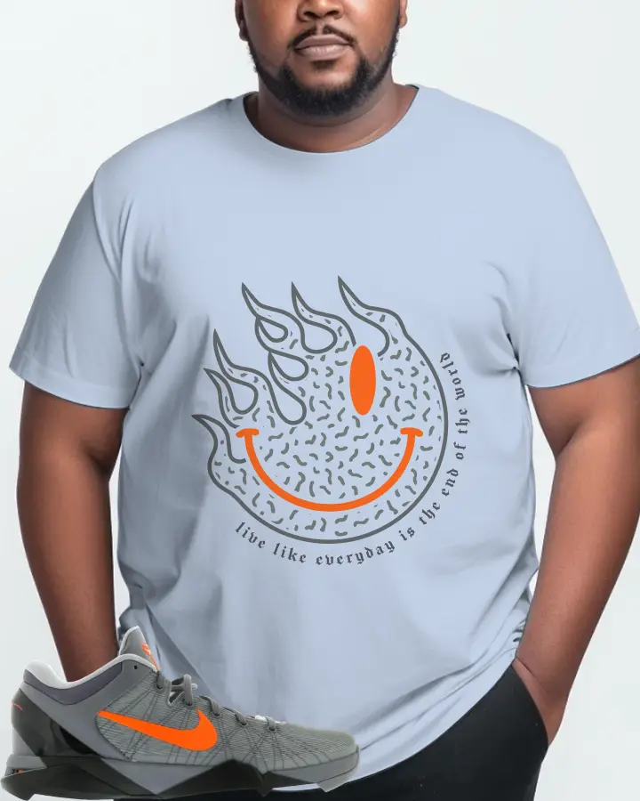 Nike Kobe 7 Sneaker Matching Baby Blue T-Shirt (Keep Smiling) - View 10
