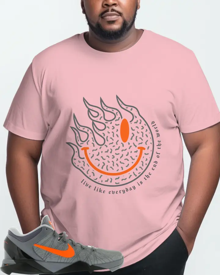 Nike Kobe 7 Sneaker Matching Pink Kid's T-Shirt (Keep Smiling) - View 10
