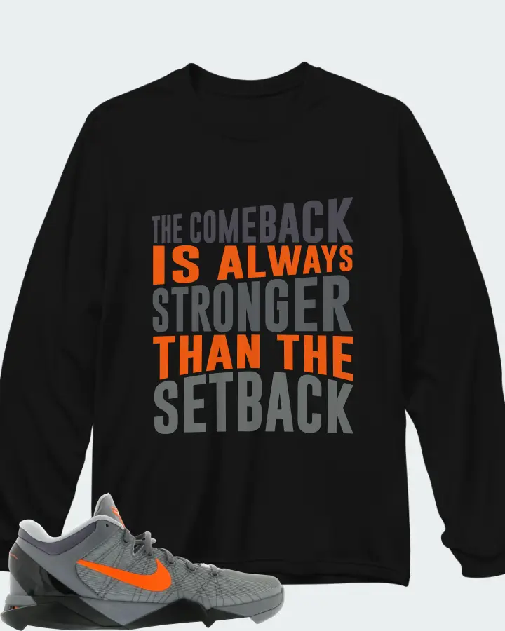 Nike Kobe 7 Sneaker Matching Black Long Sleeve T-Shirt - The Comeback