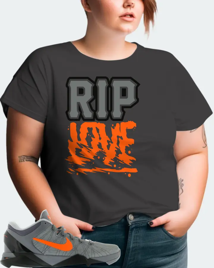 Nike Kobe 7 Sneaker Matching Dark Grey T-Shirt (RIP Love) - View 11