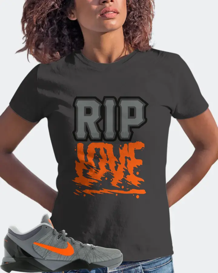 Nike Kobe 7 Sneaker Matching Dark Grey T-Shirt (RIP Love) - View 3
