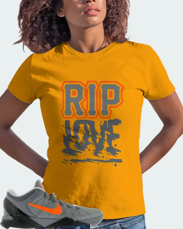 Nike Kobe 7 Sneaker Matching Gold T-Shirt (RIP Love) - View 3