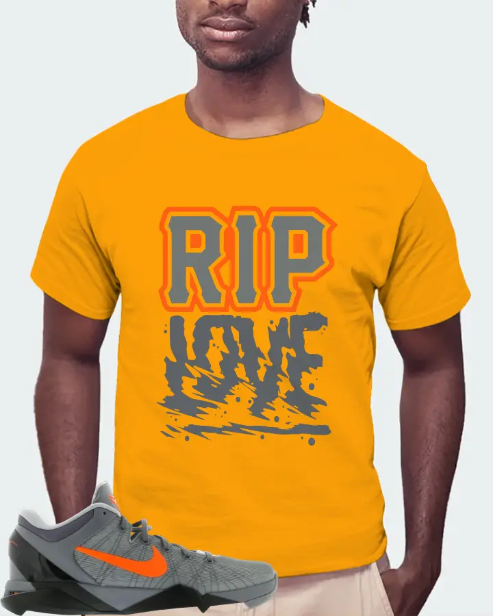 Nike Kobe 7 Sneaker Matching Gold T-Shirt (RIP Love) - View 4