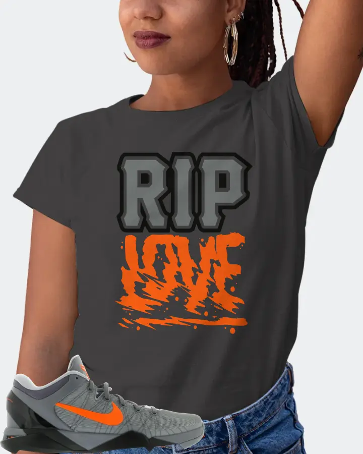 Nike Kobe 7 Sneaker Matching Dark Grey T-Shirt (RIP Love) - View 5