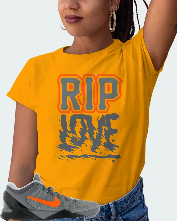 Nike Kobe 7 Sneaker Matching Gold T-Shirt (RIP Love) - View 5