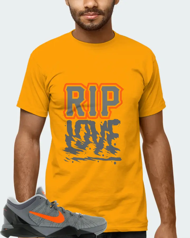 Nike Kobe 7 Sneaker Matching Gold T-Shirt (RIP Love) - View 6