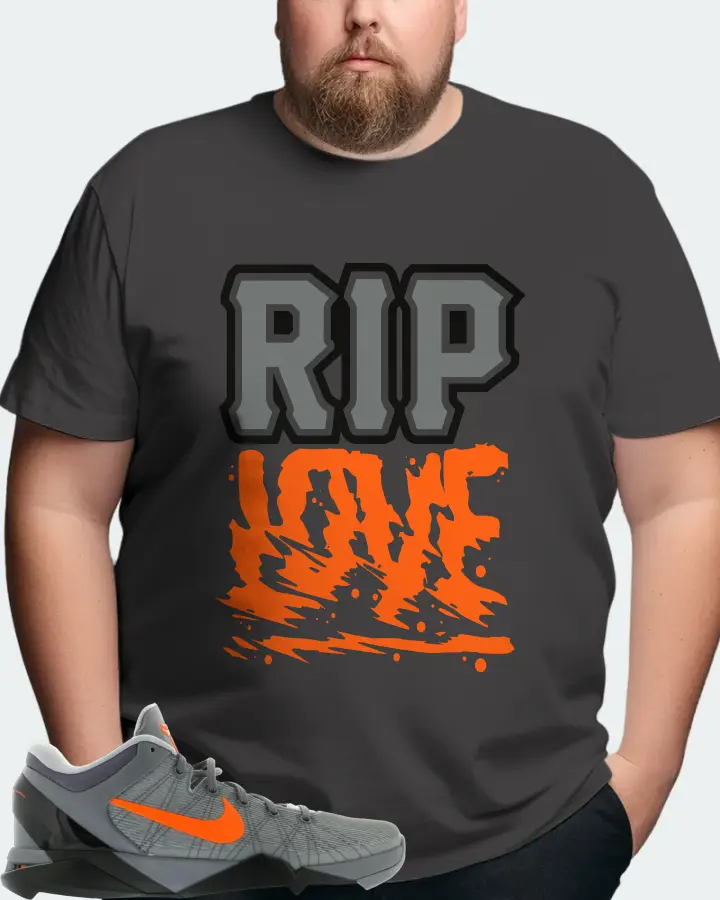 Nike Kobe 7 Sneaker Matching Dark Grey T-Shirt (RIP Love) - View 8