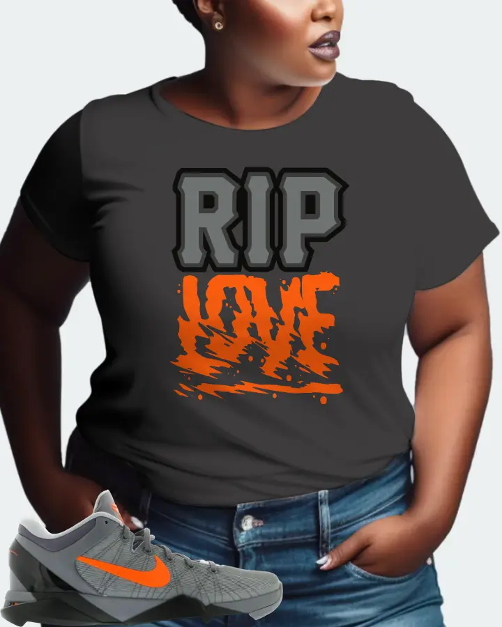Nike Kobe 7 Sneaker Matching Dark Grey T-Shirt (RIP Love) - View 9