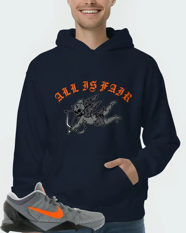 Nike Kobe 7 Sneaker Matching Navy Hoodie (All Is Fair) - View 4