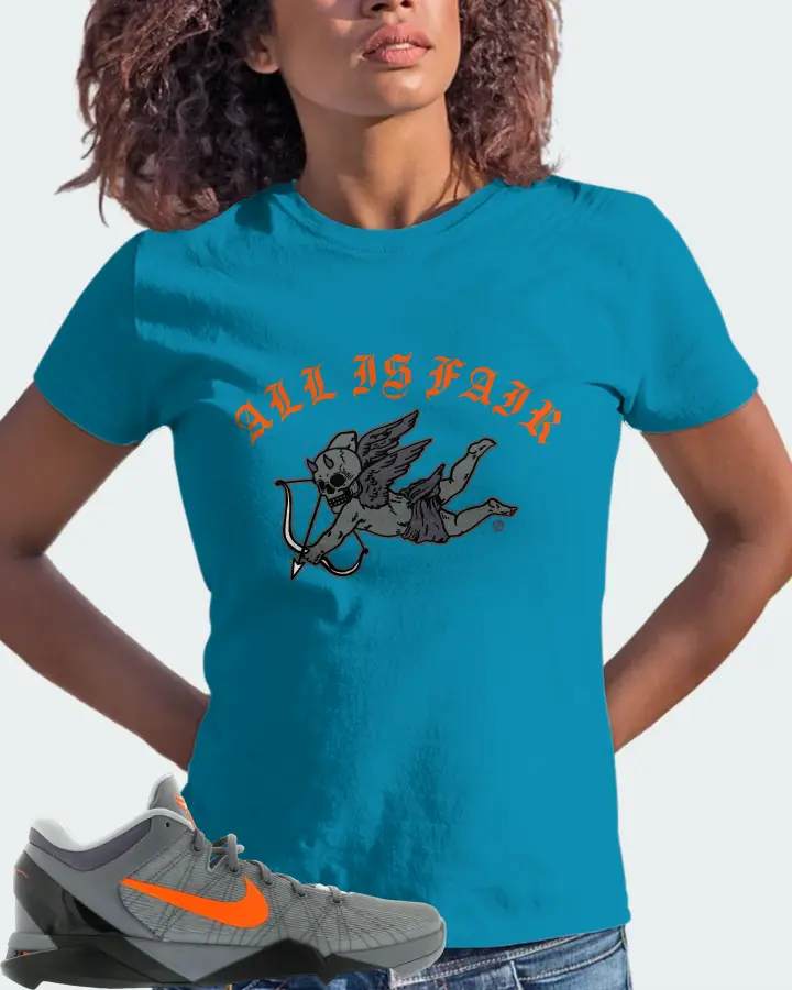 Nike Kobe 7 Sneaker Matching Aqua T-Shirt (All Is Fair) - View 3