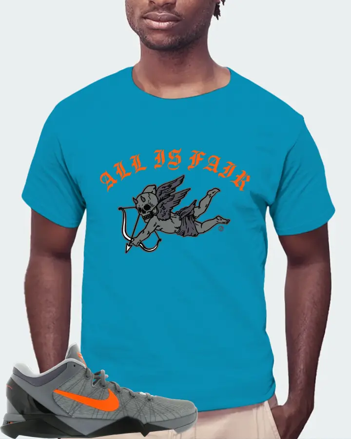 Nike Kobe 7 Sneaker Matching Aqua T-Shirt (All Is Fair) - View 4