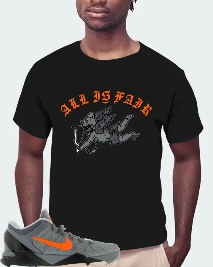 Nike Kobe 7 Sneaker Matching Black T-Shirt (All Is Fair) - View 4