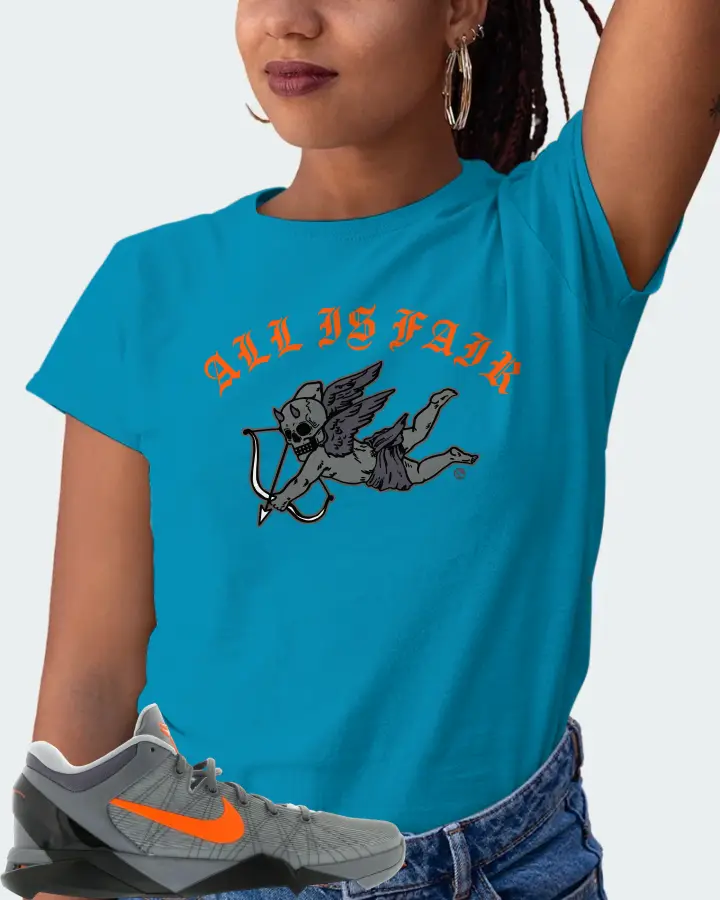 Nike Kobe 7 Sneaker Matching Aqua T-Shirt (All Is Fair) - View 5