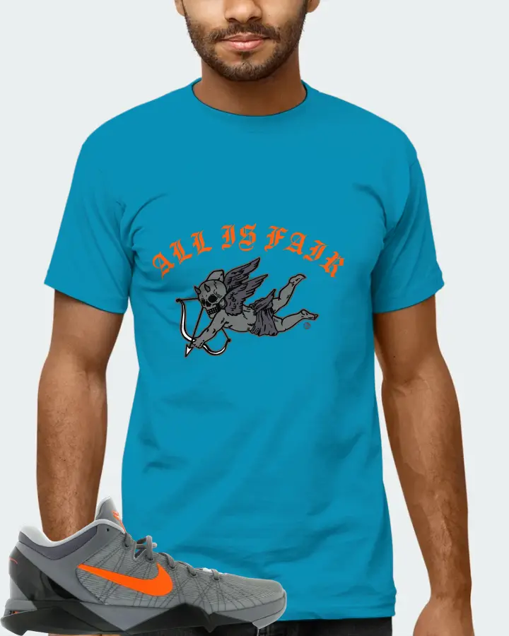 Nike Kobe 7 Sneaker Matching Aqua T-Shirt (All Is Fair) - View 6