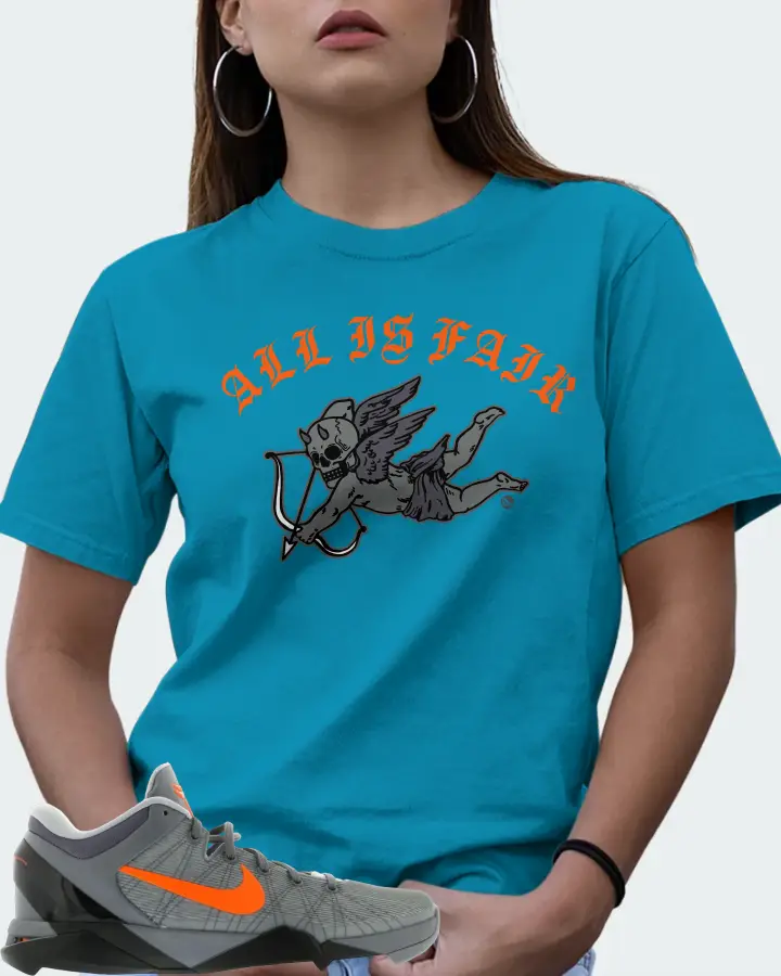 Nike Kobe 7 Sneaker Matching Aqua T-Shirt (All Is Fair) - View 7