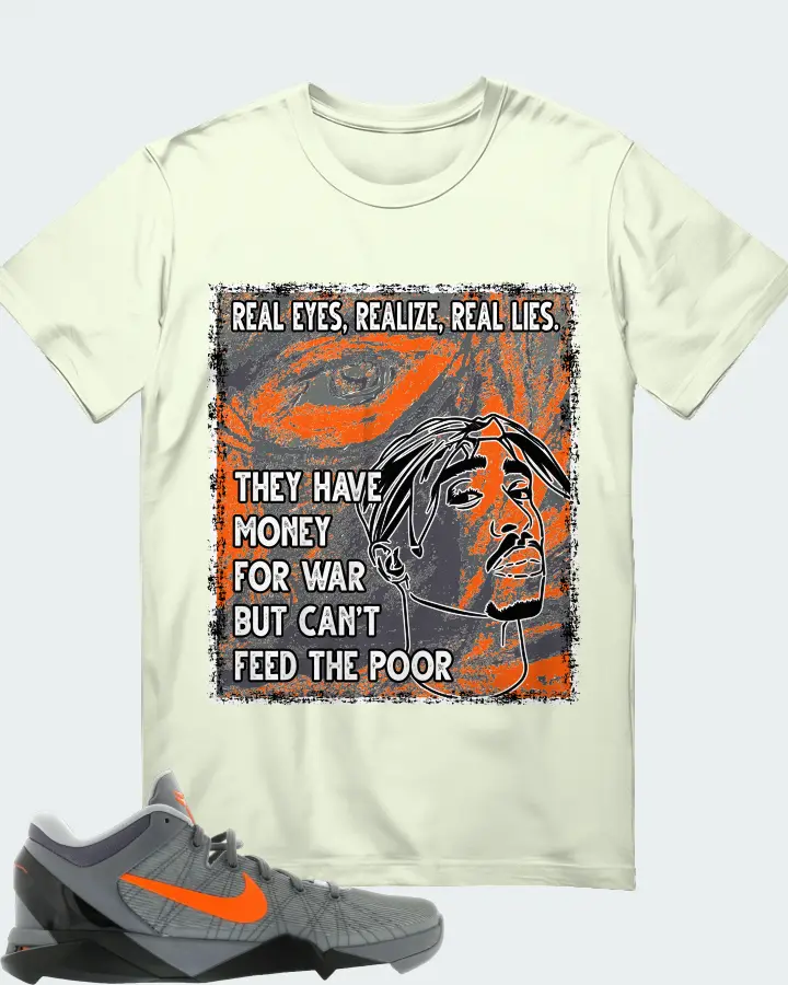 Nike Kobe 7 Sneaker Matching Citron Gildan T-Shirt - TUPAC Real Eyes Realize Real Lies