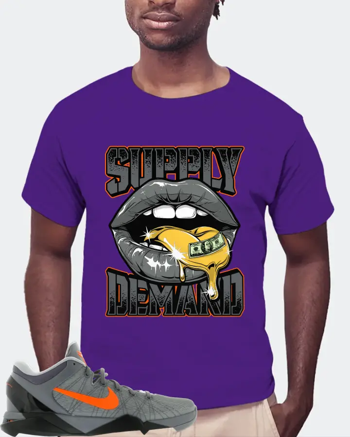 Nike Kobe 7 Sneaker Matching Purple T-Shirt (Supply Demand) - View 4