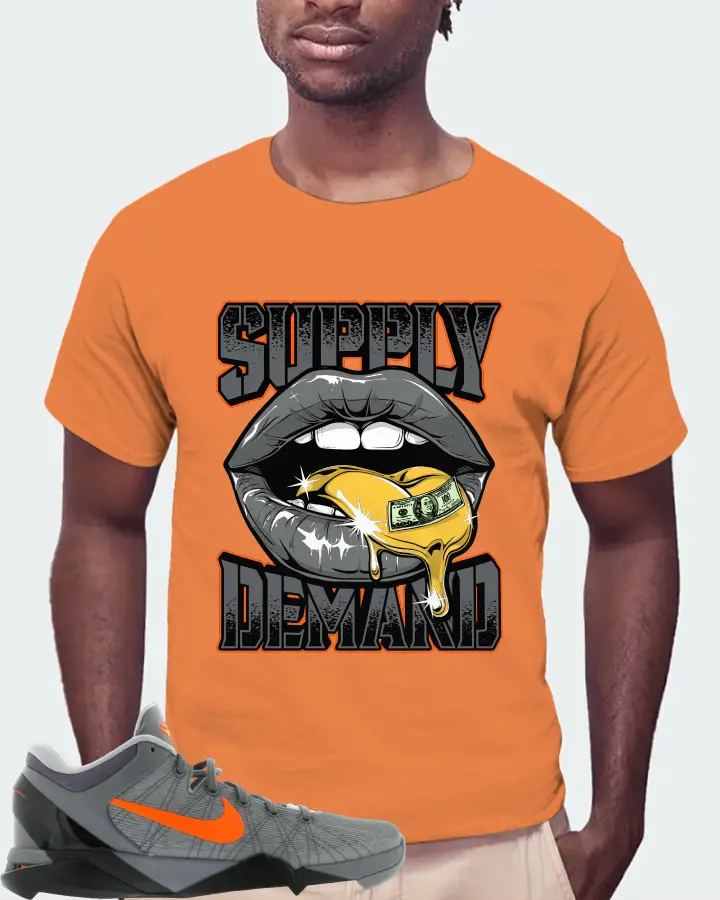 Nike Kobe 7 Sneaker Matching Burnt Orange T-Shirt (Supply Demand) - View 4