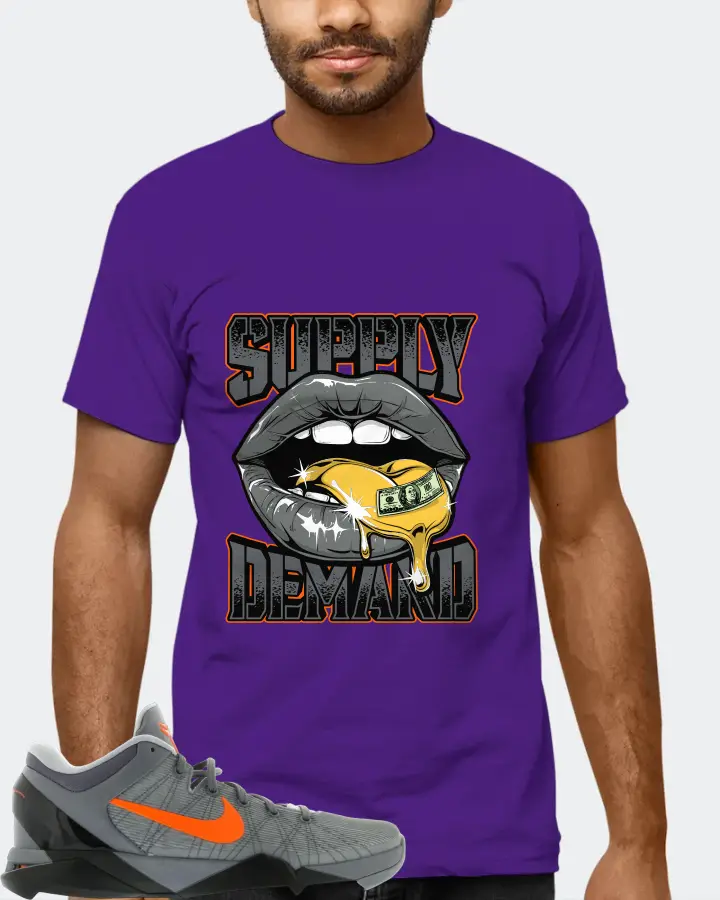 Nike Kobe 7 Sneaker Matching Purple T-Shirt (Supply Demand) - View 6