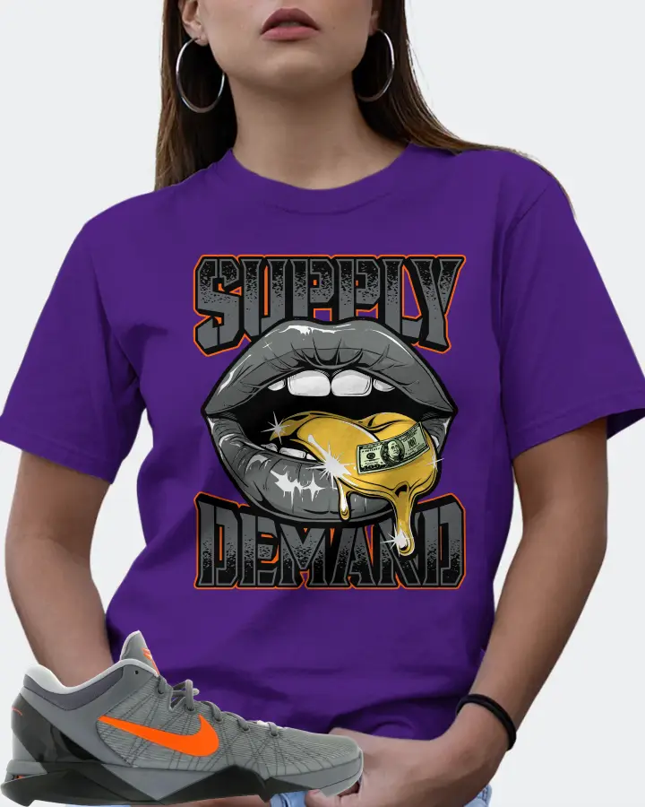 Nike Kobe 7 Sneaker Matching Purple T-Shirt (Supply Demand) - View 7