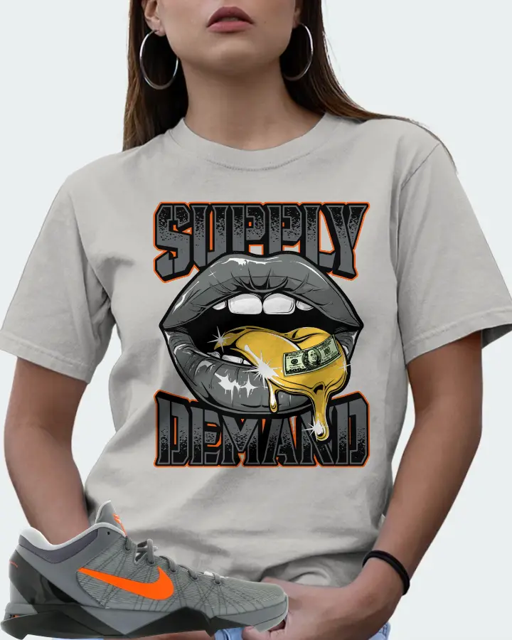 Nike Kobe 7 Sneaker Matching Grey Gildan T-Shirt (Supply Demand) - View 7