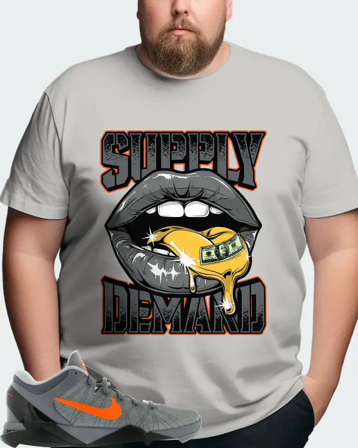 Nike Kobe 7 Sneaker Matching Grey Gildan T-Shirt (Supply Demand) - View 8