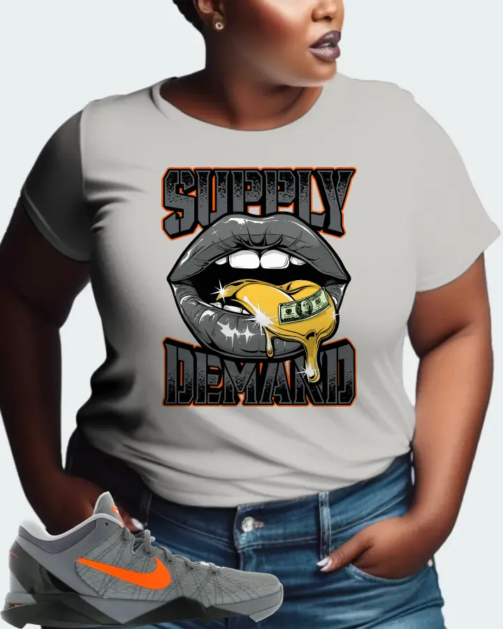 Nike Kobe 7 Sneaker Matching Grey Gildan T-Shirt (Supply Demand) - View 9