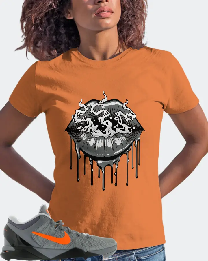 Nike Kobe 7 Sneaker Matching Burnt Orange T-Shirt (Puff Puff) - View 3