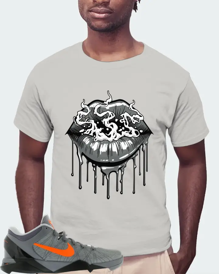 Nike Kobe 7 Sneaker Matching Grey Gildan T-Shirt (Puff Puff) - View 4